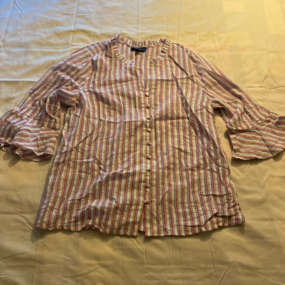 ModCloth Striped Peasant Blouse